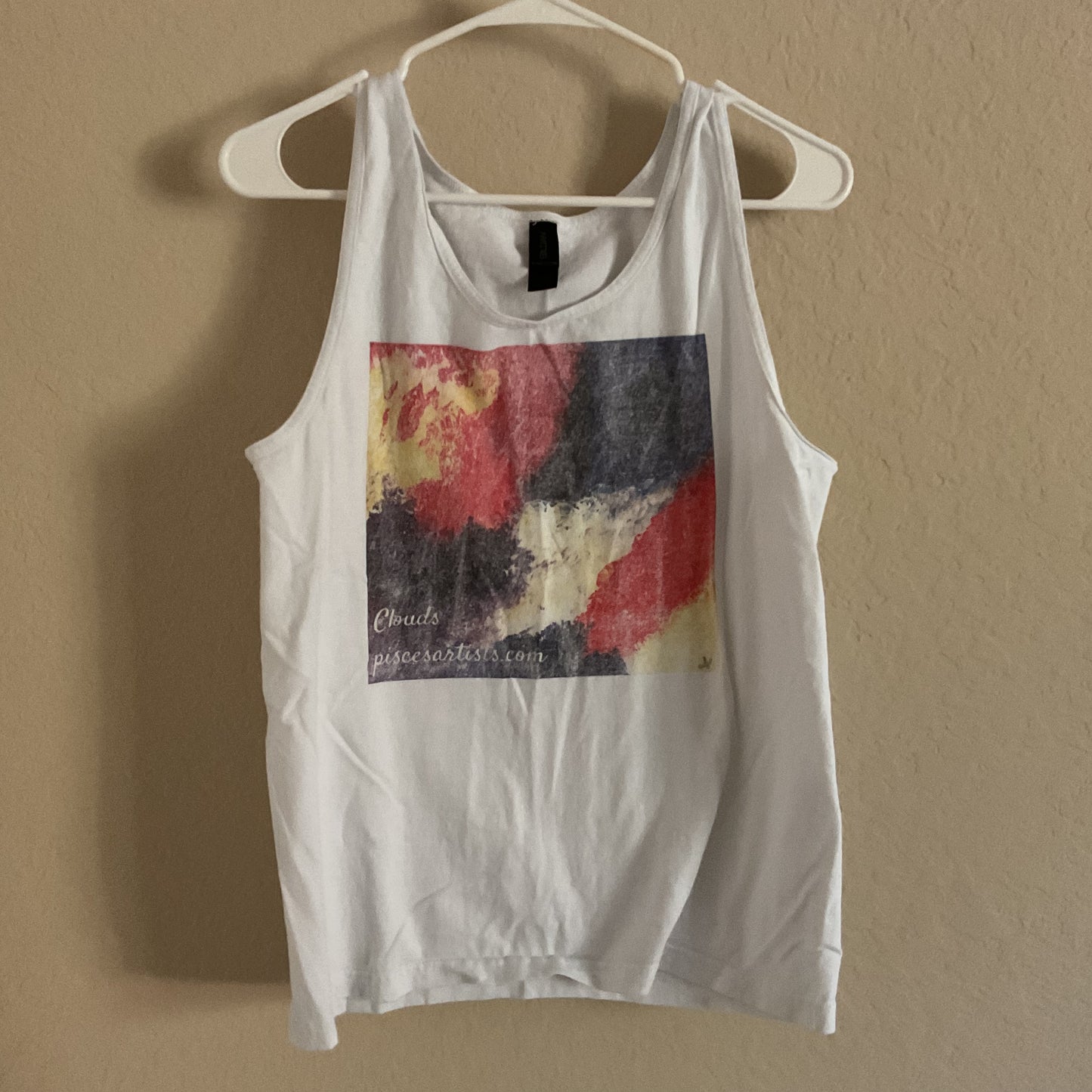 Clouds Tank Top in White