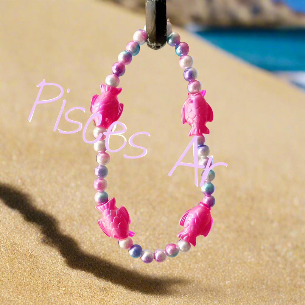 CHOKER22 - Pisces in Hot Pink Choker