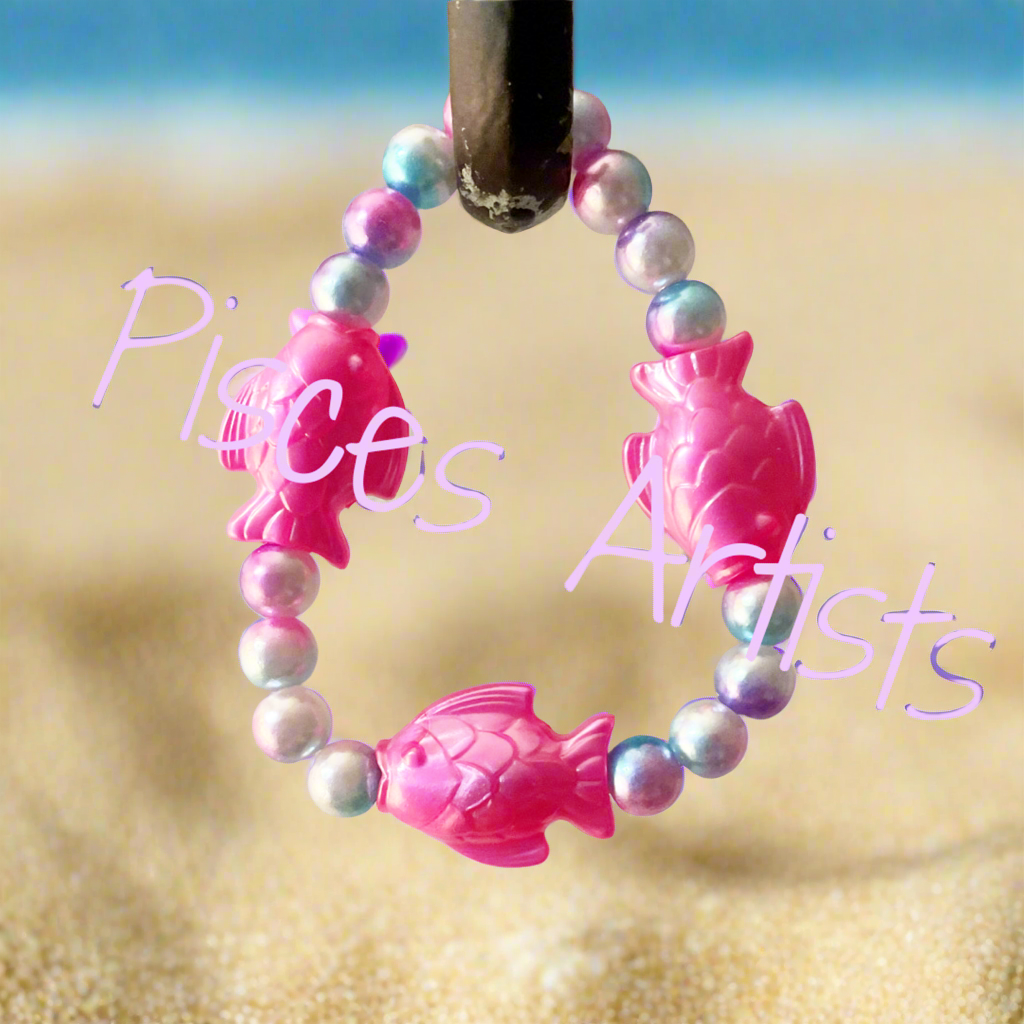 BRACE34 - Pisces in Hot Pink Bracelet