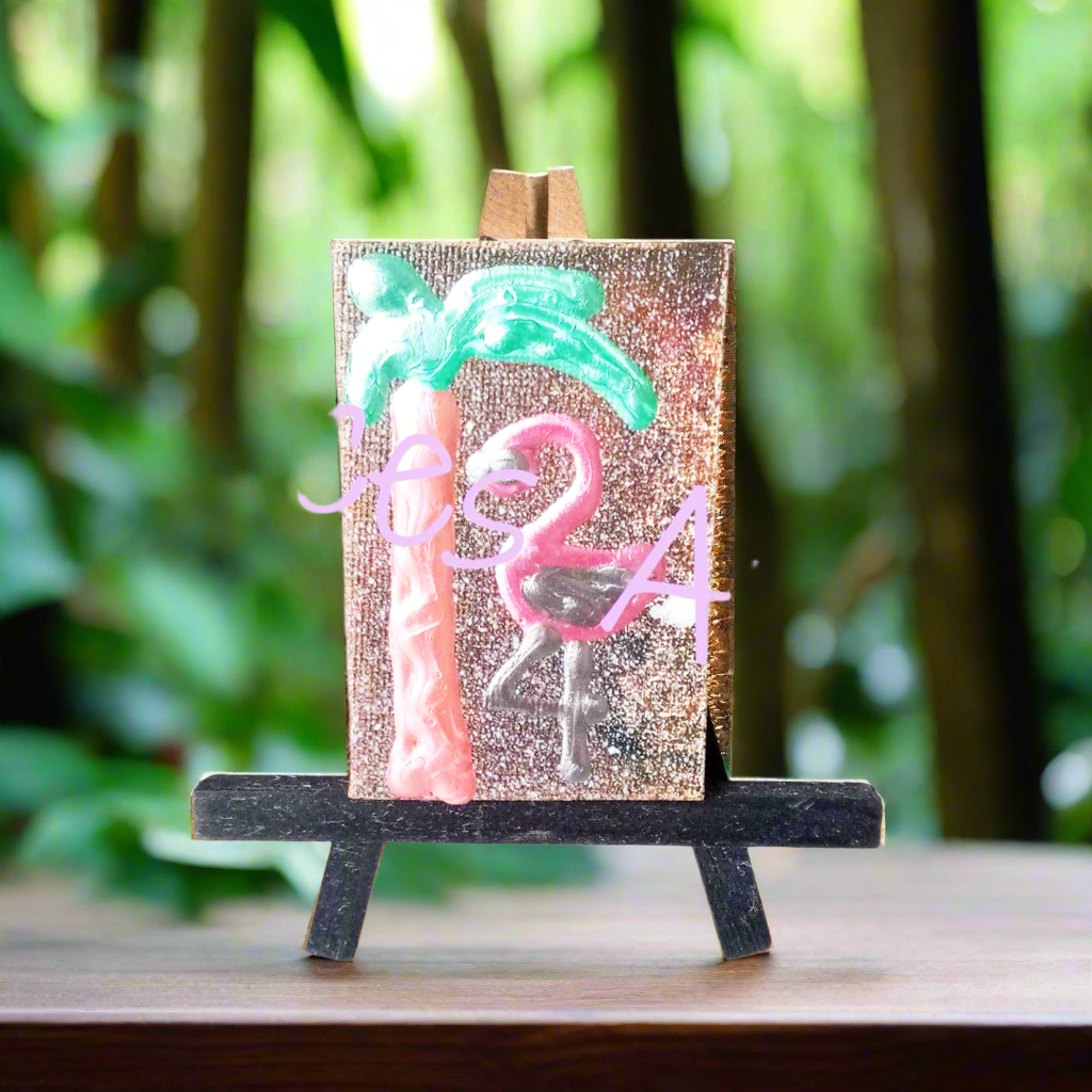 MINI201 - Palm Tree Flamingo (2"x3")