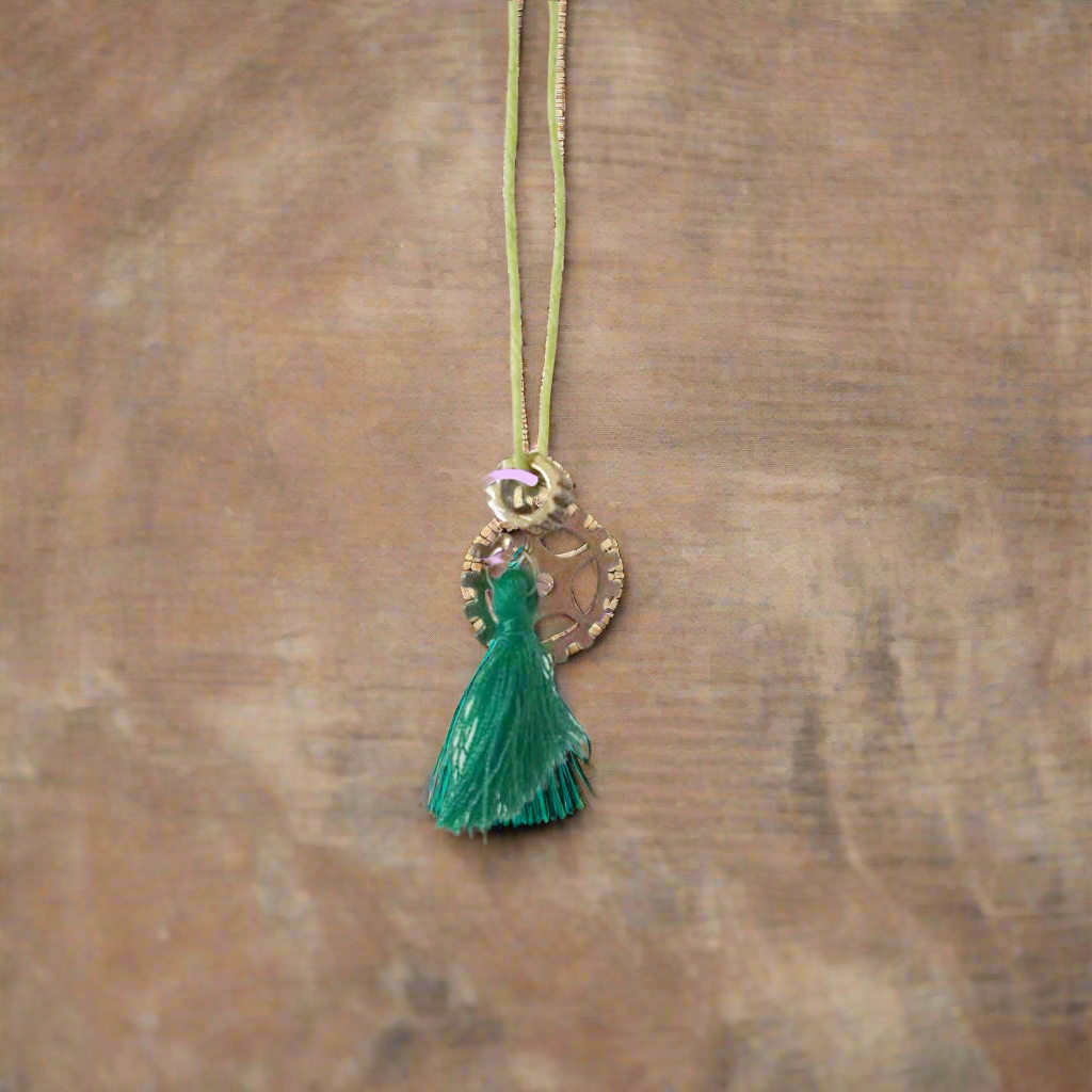 206 - Green Tassel (14" Cord)